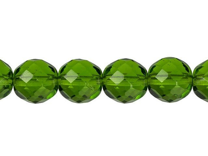 Czech Glass 12mm Olivine Fire-Polish Bead Strand by Starman