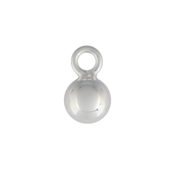 Sterling Silver 4mm Ball Drop with Ring – Made in USA, Lead & Nickel Free