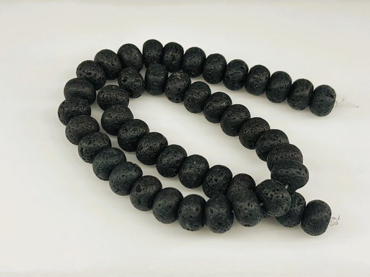Lava Stone Beads, 12mm Rotund (strand)