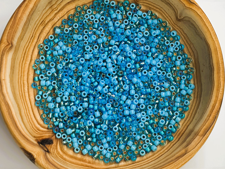 Artbeads Blue Pastel Designer Blend, 8/0 TOHO Round Seed Beads - Version 2