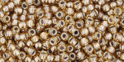 TOHO Round 8/0 Seed Beads – Silver-Lined Pale Amber (2.5-Inch Tube)