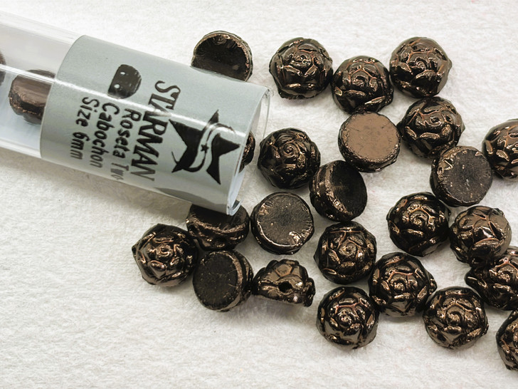 Dark Bronze 6mm Two-Hole Roseta Bead 2.5-Inch Tube