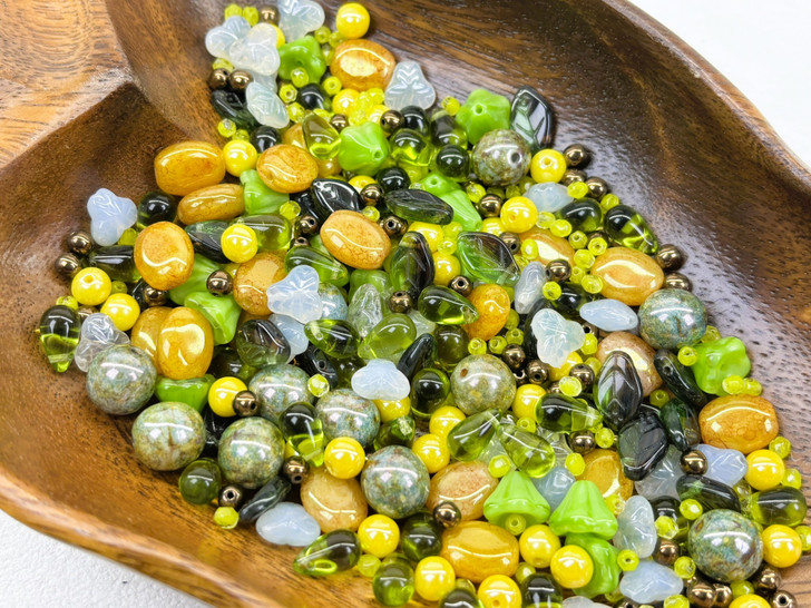 Limited Edition Czech Glass Lucky Mischief Bead Soup - 100 grams