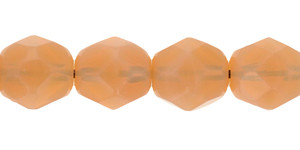 Czech Fire-Polish Bead 6mm Milky Apricot (25pc Strand) by Starman