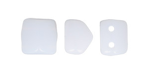 CzechMates 2-Hole 6 x 6mm Alabaster Roof Bead 2.5-Inch Tube