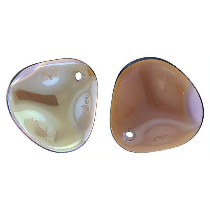 Czech Glass 14 x 13mm Tanzanite - Celsian Rose Petal Bead Strand (25pcs)