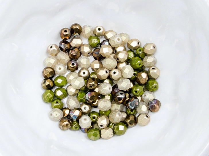 Artbeads Designer Olive Grove 6mm Fire-Polish Blend