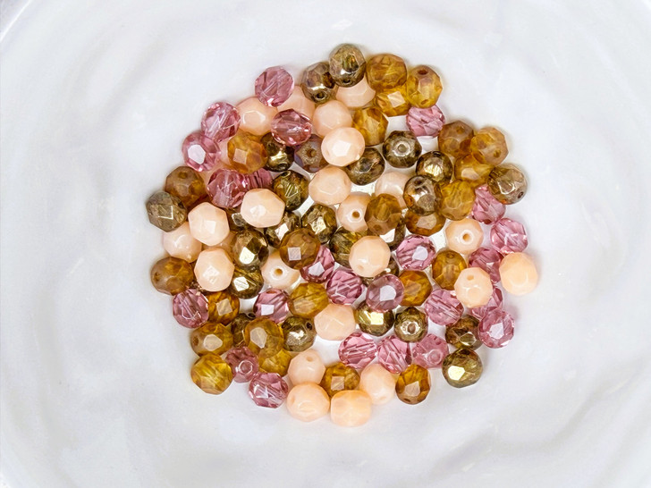 Artbeads Designer Sunset Petal 6mm Fire-Polish Blend