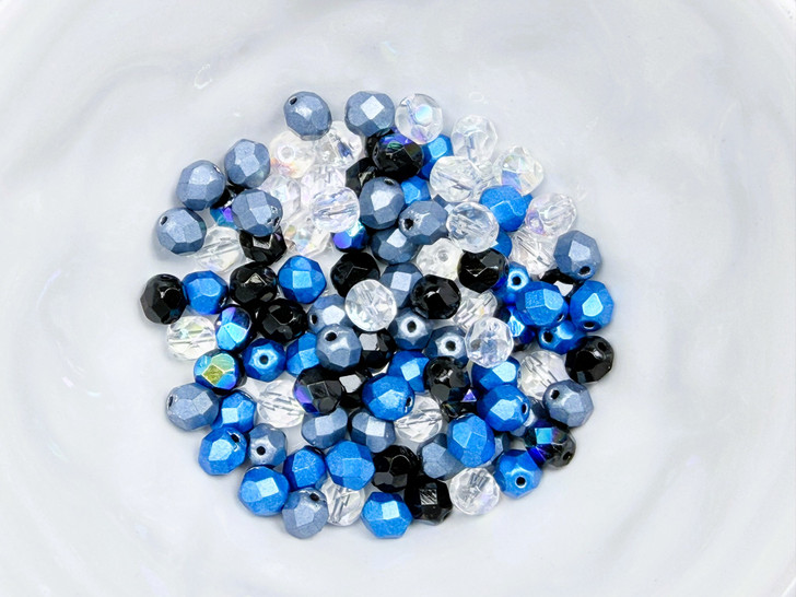 Artbeads Designer Midnight Tides 6mm Fire-Polish Blend