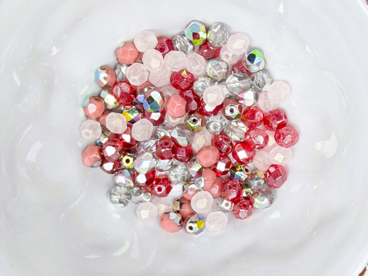 Artbeads Designer Blushing Valentine 6mm Fire-Polish Blend