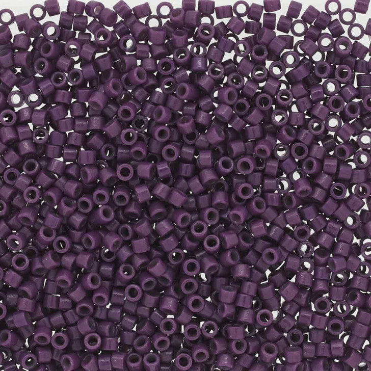 Miyuki 11/0 Opaque Dark Purple Duracoat Delica Seed Beads 2.5-Inch Tube