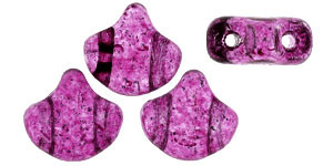 Matubo 2-Hole Stardance Dragonfruit Ginkgo Leaf Bead 2.5-Inch Tube