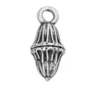 TierraCast Antique Silver Ethnic Drop Charm 5.6x12.9mm