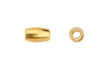 TierraCast 24K Gold-Plated Mountain Handra Oval Bead, 2.8 x 4.8mm
