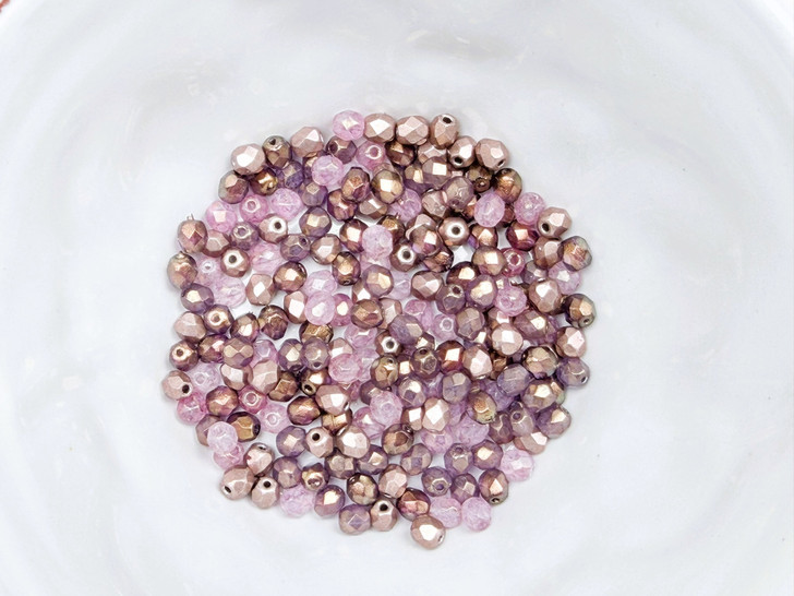 Artbeads Designer Velvet Amethyst 4mm Fire-Polish Blend