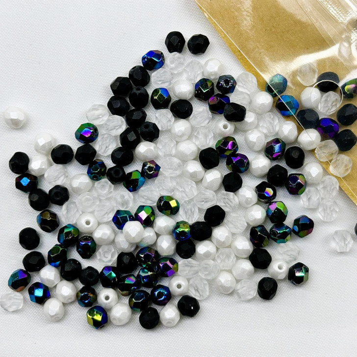 Artbeads Designer Monochrome 4mm Fire-Polish Blend