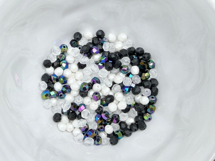 Artbeads Designer Monochrome 4mm Fire-Polish Blend