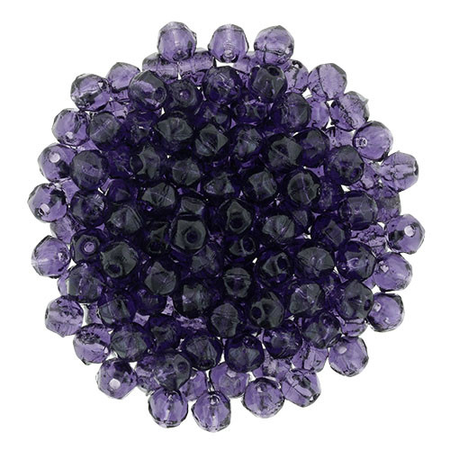 Czech Glass 3mm Tanzanite English Cut Round Bead (100 pc Strand) by Starman