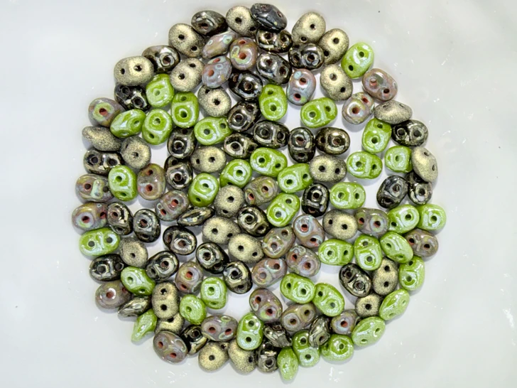 Artbeads Mossy Stone SuperDuo Blend