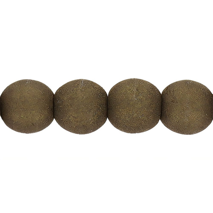 Czech Glass 3mm Round Beads Mossy Bark (100pc Strand) by Starman
