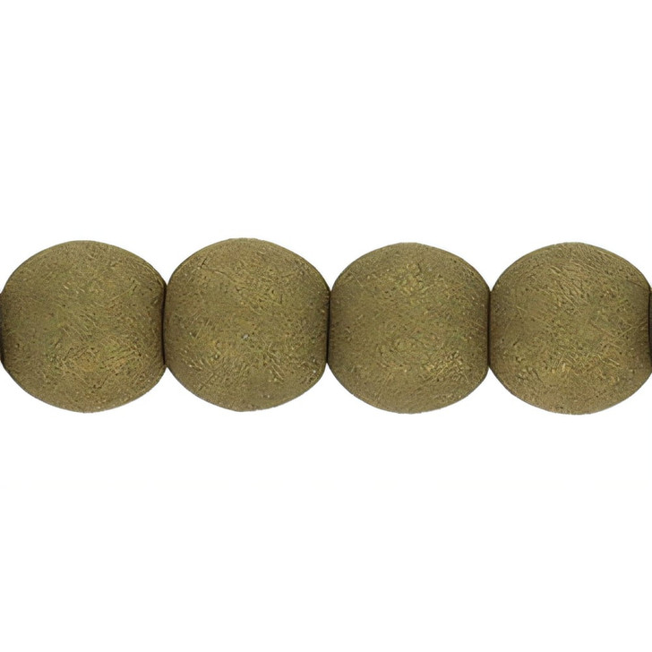 Czech Glass 3mm Round Beads Dark Sage (100pc Strand) by Starman