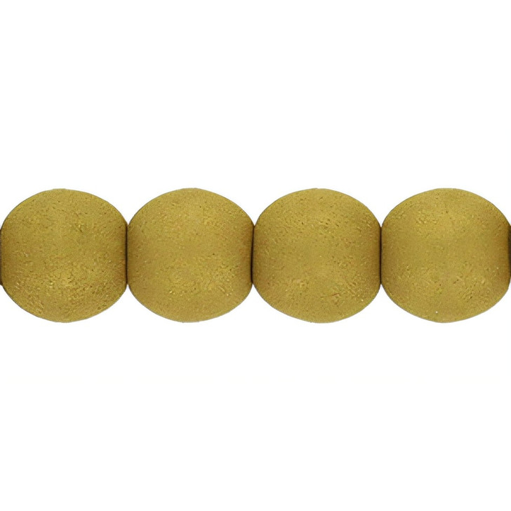 Czech Glass 3mm Round Beads Golden Olive (100pc Strand) by Starman