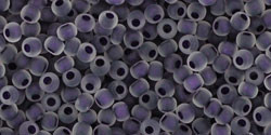 TOHO Bead Round Size 11/0 Inside-Color Frosted Crystal/Grape-Lined - 2.5 Inch Tube