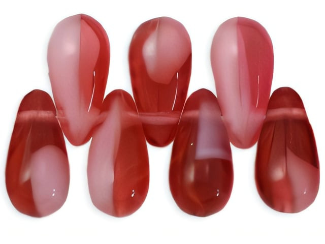 Czech Tear Drops 10 x 5mm: Pearl/Fuchsia (50pcs) by Starman