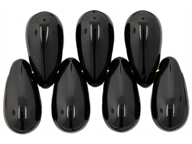 Czech Tear Drops 10 x 5mm : Jet (50pcs) by Starman