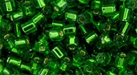 TOHO 11/0 Hexagon Seed Bead Silver-Lined Grass Green, 2.5-Inch Tube