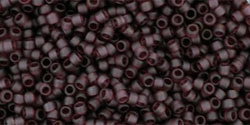 TOHO Bead Round Size 15/0 Transparent-Frosted Amethyst - 2.5 Inch Tube