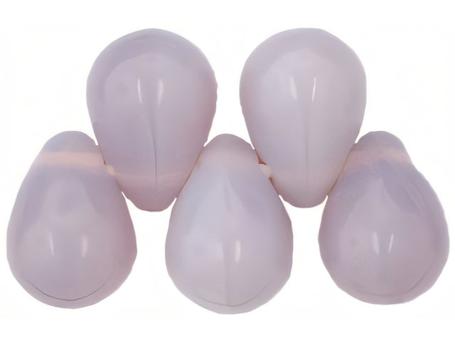 Czech Large Tear Drops 8 x 6mm : Milky Lt Amethyst (50pcs)