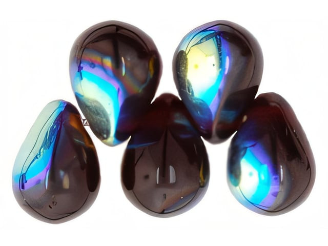 Czech Large Tear Drops 8 x 6mm : Garnet AB (50pcs)