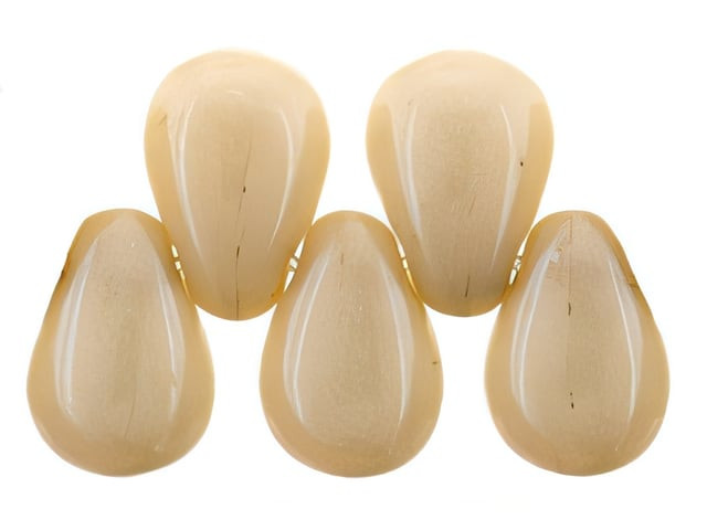 Czech Tear Drops 6 x 4mm : Luster - Opaque Champagne (100pc Strand) by Starman