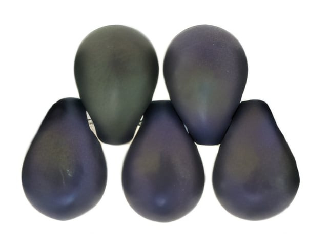 Czech Tear Drops 6 x 4mm : Matte - Iris - Purple (100pc Strand) by Starman