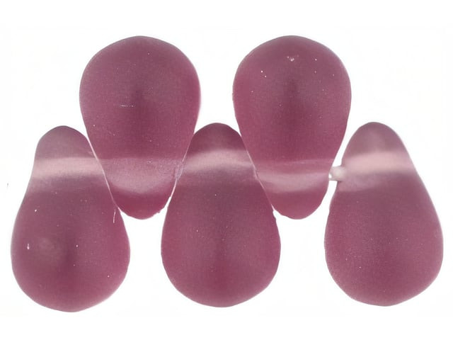 Czech Tear Drops 6 x 4mm : Matte - Med Amethyst (100pc Strand) by Starman (100pc Strand) by Starman