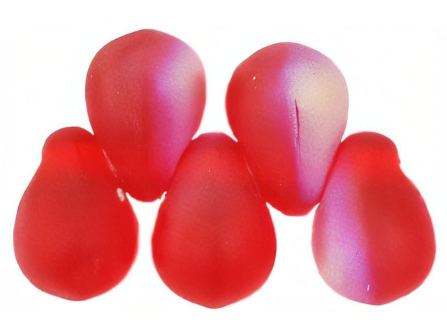 Czech Tear Drops 6 x 4mm : Matte - Siam Ruby AB (100pc Strand) by Starman