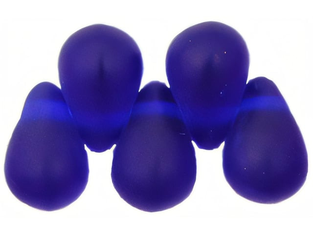 Czech Tear Drops 6 x 4mm : Matte - Cobalt (100pc Strand) by Starman