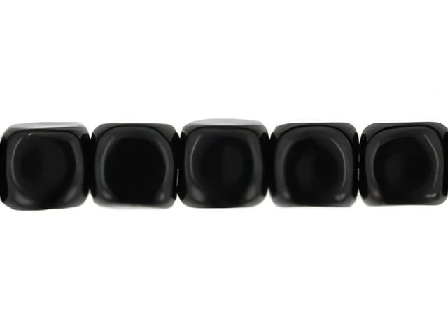Czech Cubes 6 x 5mm  Jet (50pc Strand) by Starman