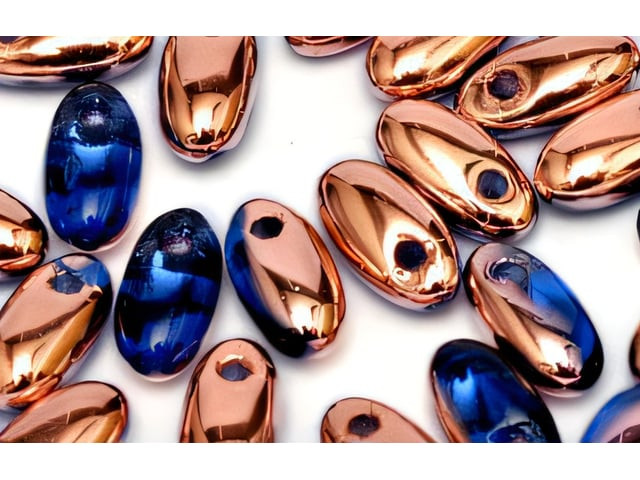 Czech Rizo 6 x 2.5mm: Apollo - Sapphire, 2.5" Tube