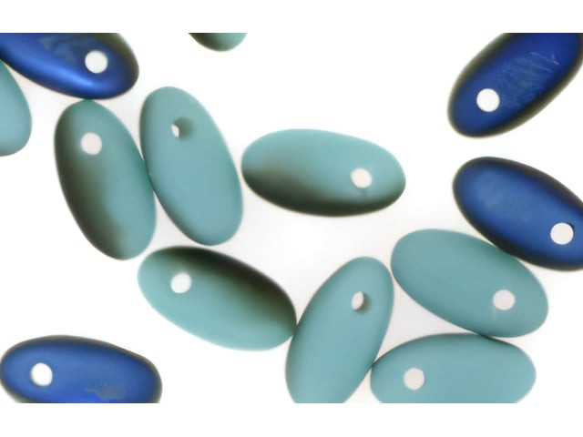 Czech Rizo 6 x 2.5mm: Matte - Turquoise - Azuro 1/2, 2.5" Tube