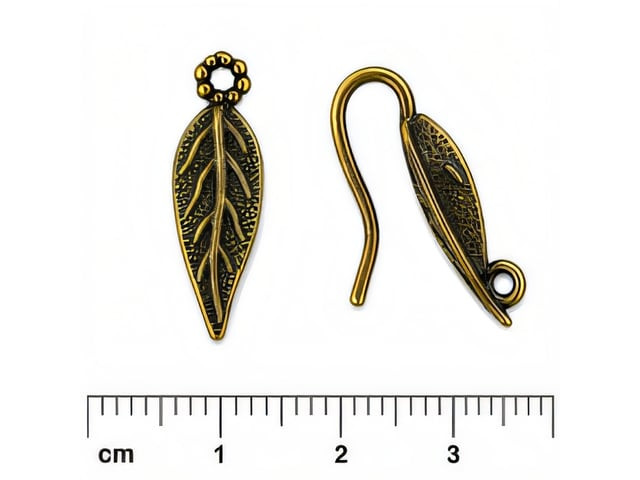 JBB Leaf Hook and Bail : Antique Brass