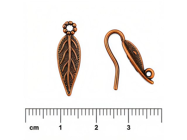 JBB Leaf Hook and Bail: Antique Copper