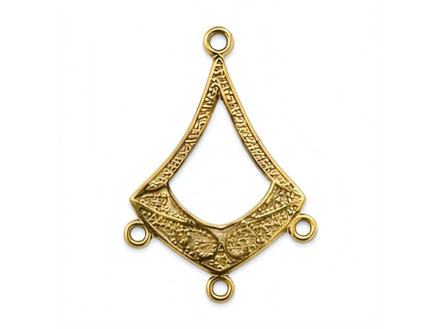 JBB Three Loop Triangle Pendant 33/20mm: Brass