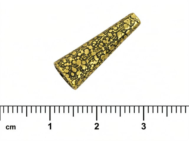 JBB Splatter Texture Cone Finding 23/19mm: Antique Brass