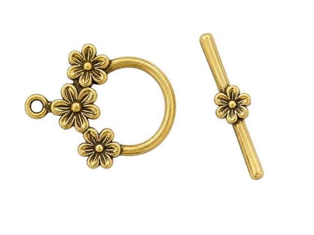 JBB Multi Daisy Toggle Clasp : Gold