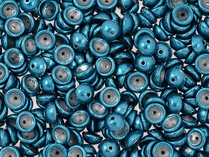 Czech Glass 2 x 4mm ColorTrends Saturated Metallic Quetzel Green Teacup Bead 2.5-Inch Tube by Starman