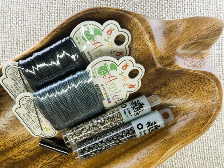 Kumihimo Colorway Kit #9 - Black Diamond