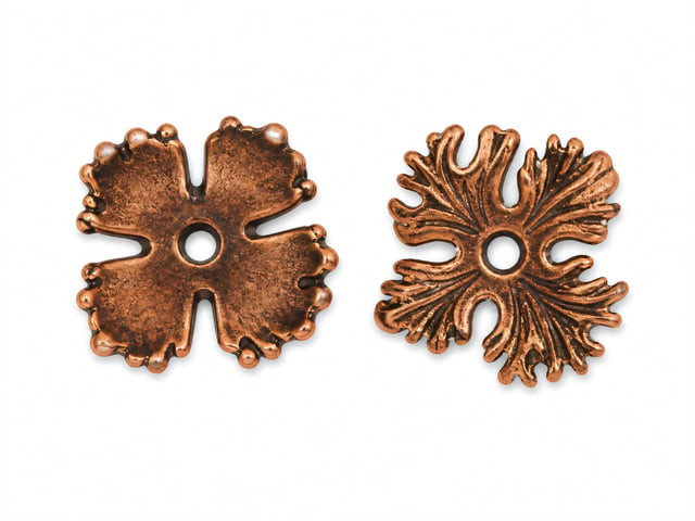 JBB Leafy Bead Cap 11mm : Antique Copper