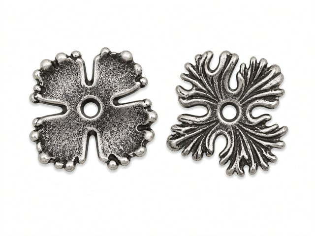 JBB Leafy Bead Cap 11mm : Antique Silver